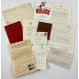 A collection of assorted ephemera relating to D. George from The Coldstream Guards, in the 1950's.
