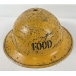 A British WWII MkII Home Front steel helmet with early oval pad. Shell BMB 1941, liner JCSW 1939.