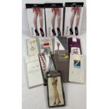 12 packets of assorted stockings and tights in varying colours & designs. To include: Frederick's of