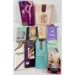 11 packets of assorted stockings in varying colours & designs, some boxes are 2/3 packs. To include: