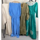 4 vintage theatre costume full length period drama style dresses.