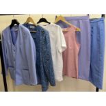 6 items of women's clothing in pastel shades to include, skirts, top and jackets. Size 12-14.