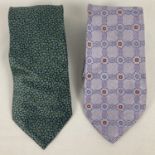 2 vintage Italian silk Ermenegildo Zegna men's ties.