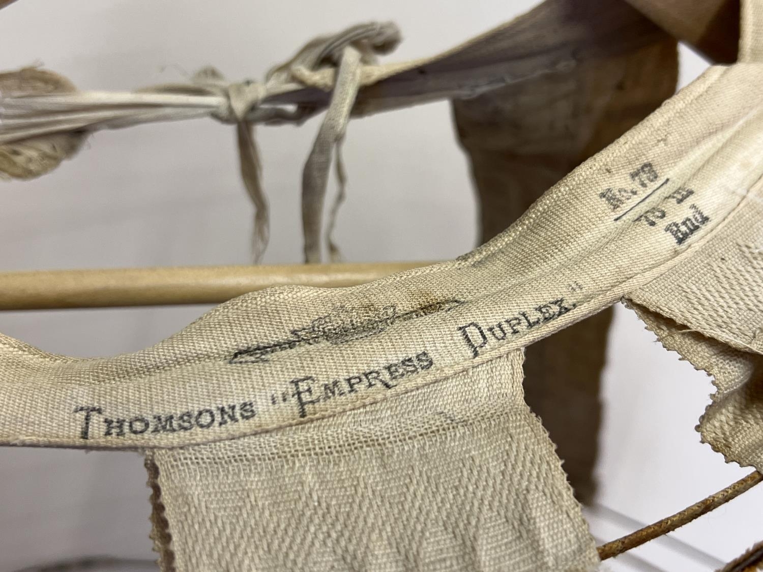 An antique Thomsons 'Empress Duplex' dress hoop No. 78. Some age related wear & rusting. - Image 2 of 2