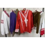 5 vintage theatre costume ethnic style tunics and jackets.