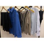 7 items of men's clothing to include a blue Gianni Vialli shirt, Greenwoods jumper and a grey