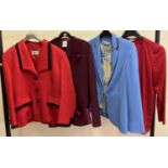 4 women's modern jackets in varying styles to include example by Jacques Vert with matching silk