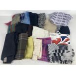 A quantity of 18 modern scarves & pashmina's in various styles & designs.