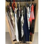 A wardrobe box containing 33 items of assorted women's clothing. To include Gerry Weber, Dorothy