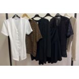 6 items of women's clothing to include tops, jacket and skirt in varying patterns and designs.