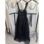 3 vintage 1970's nylon frilled nightgowns.