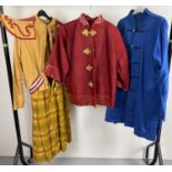 3 vintage theatre costume Oriental style items of clothing.