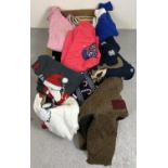 A box of assorted ladies, men's and children's knitwear. To include Disney sweatshirts and Christmas