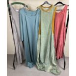 4 medieval style theatre costume full length tunic dresses.