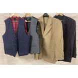 2 mens Giorgio Armani blazers together with 2 waistcoats, to include Ted Baker.