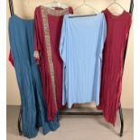 4 theatre costume medieval style long tunics in varying colours.