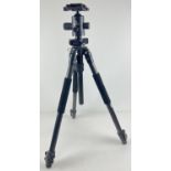 A Giotto MH 1300 carbon camera extending tripod. With tilting camera plate and integral level.