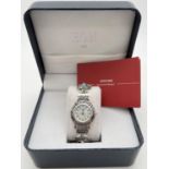 A boxed, new with original packaging, Eon 1962 ladies Arizona Sleeping Beauty 925 silver wristwatch.