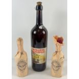A large Nathaniel Catchpole Strong blonde 3 litre bottle of beer with cork and wire seal. By