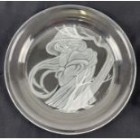A limited edition Morgantown full lead crystal plate "County Ladies" by Michael Yates. Plate No.