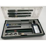 A Faber-Castell boxed TGT.S pen and ink set to include .25, .35, .50 and .70 pens. Pencil missing