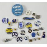 A collection of 27 Everton FC badges of various sizes. To include 125 year anniversary and Everton