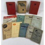 A collection of assorted vintage motorcycle manuals, catalogues and owners' guides. To include