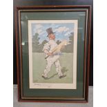 A print of "Dumkins" the batsman as taken from The Pickwick Papers. From an original drawing by Kyd.