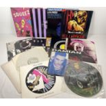 12 assorted 1980's 12" vinyl records to include The Cars 'Since You're Gone' picture disc. Also