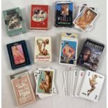 8 assorted packs of vintage & modern adult erotic, glamour & pin-up playing cards.