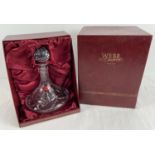 A Webb Continental "Evesham" hand cut lead crystal ships decanter with original box.