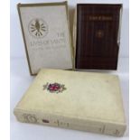 2 vintage books. A boxed cloth bound Gutenberg edition of "Lives Of Saints" together with a 19060'