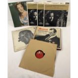 A collection of vintage classical vinyl & 78 records to include Handel's Messiah box set. And Bach's