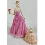 2 ceramic lady figurines by Coalport. 2007 Classic Elegance "Abigail" by Jack Glynn together with