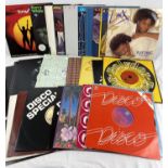 A collection of 36 assorted disco 12" vinyl records, all in good condition. To include: Chic;