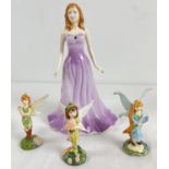 A collection of Royal Doulton ceramic figures. February Amethyst from The Gemstones Collection