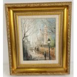 Ben Maile (1922 - 2017) - textural oil on canvas of Rue de la Barre, Paris. Signed to lower left and