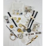 A box of mixed watches and watch parts to include Accurist, Smiths, Sekonda, Bremer, vintage