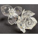 A single Swarovski crystal rose No. 174956 from the Secret Garden collection by Michael Stamey.