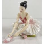 A limited edition Royal Worcester figurine of a bellerina entitled "Reflection". By John Bromley.