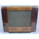 A vintage mid century wooden cased A.110 radio by Ecko. Approx 33 x 34cm.