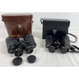 2 pairs of vintage cased binoculars. A pair of Swift Audubon 8.5 x ,44 model #804 binoculars