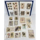 An album of late Victorian/Edwardian greetings cards and scraps. To include 100+ cards including