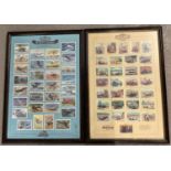 2 1990's sets of 30 Castella's cigar cards, framed & glazed. Britain's Motoring History - issued