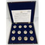 A wooden cased set of 12 Diana, Princess Of Wales 1962-1997 coin collection by Windsor Mint.