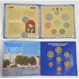 2 British uncirculated coin sets. A 1983 Heinz collection (blister pack unstuck to one side) and a