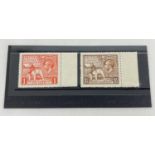 A set of 2 x 1924 (SG430/431) British Empire Exhibition Wembley George V stamps, Small tear to 1 Â½d