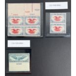 A small collection of 6 x C23 American air mail and 1 x C24 Trans Atlantic mail stamps. Dated 1938