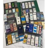 A collection of vintage matchbox and matchbook labels from assorted airlines.