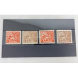 4 x 1924 George V British Empire Exhibition, Wembley postage stamps. 2 x 1penny and 2 x 3 half penny